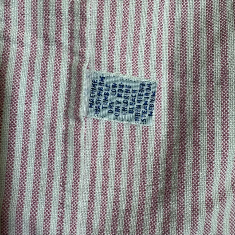 Vtg Ralph Lauren Pink Striped Golf Oxford Shirt - Picture 7 of 7